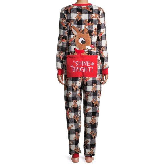 M Rudolph Drop Seat Holiday Pajama Union Suit NWT - Picture 3 of 4